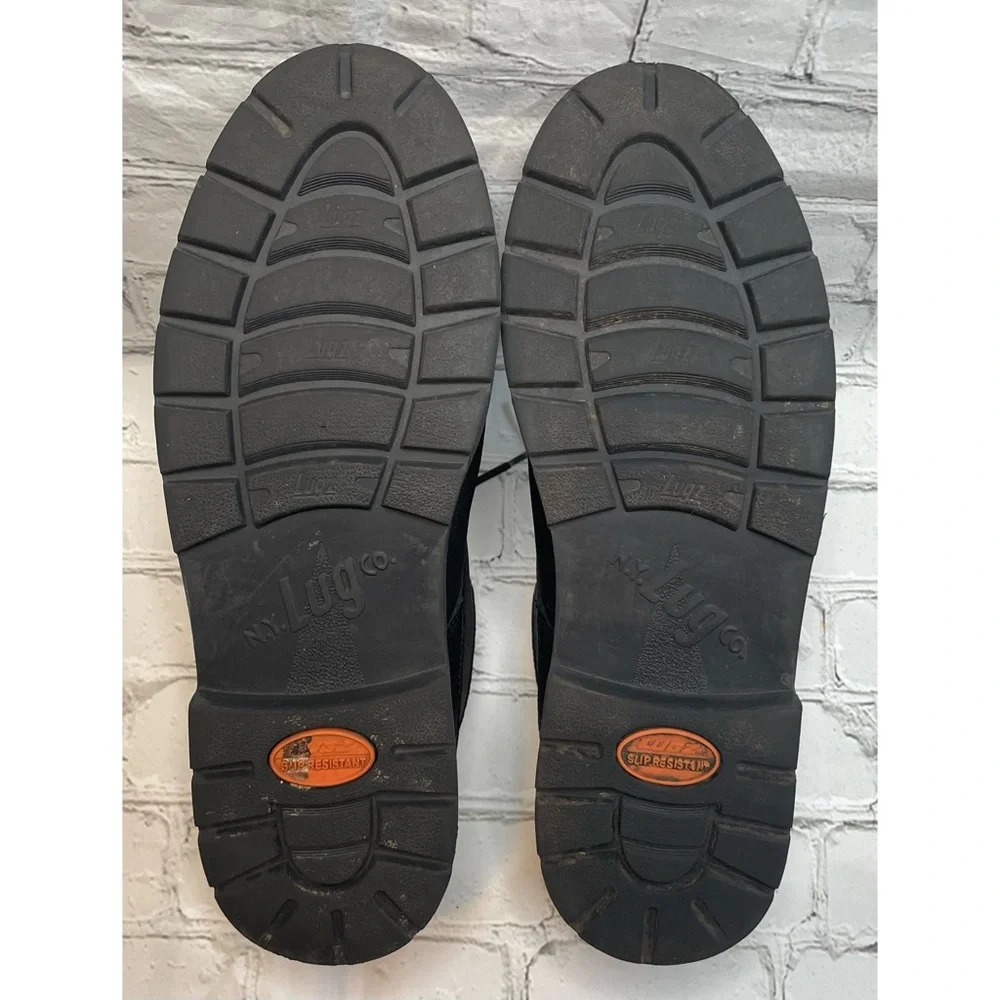 Black Leather Lugz Low Work Boot